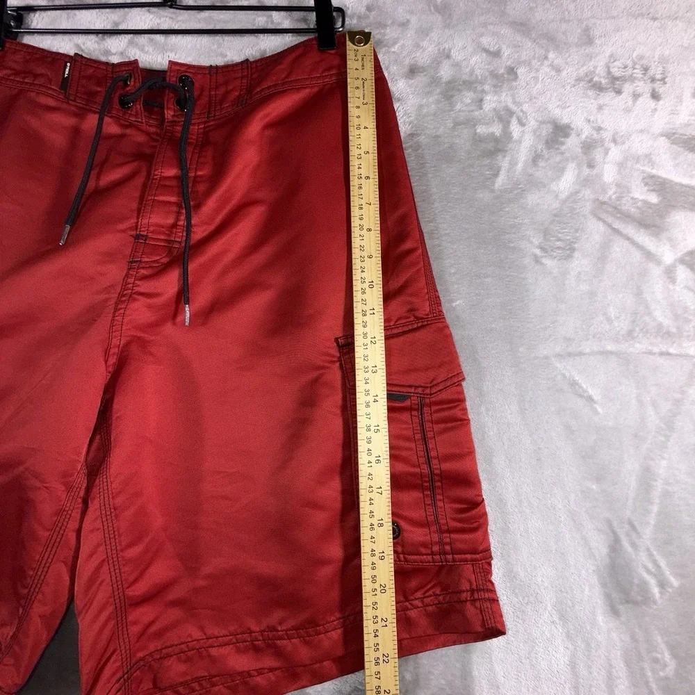 O'neill Board Shorts Mens Size 34 Red Surfer Fishing Beach Ocean Swimming
